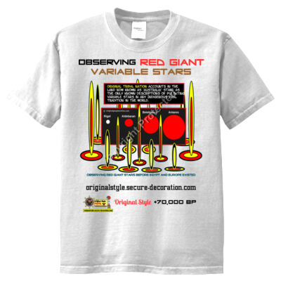 Observing Red Giant Stars (White/Light Colors) Men's  - Sportage | Surf T-Shirt Thumbnail
